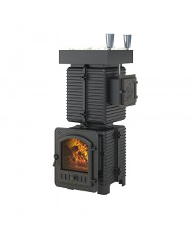 Печь для бани Эверест "Легкий пар Профи" под обкладку Б/В (по-серому)-foto4