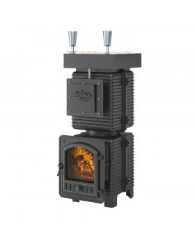 Печь для бани Эверест "Легкий пар Профи" под обкладку Б/В (закрытая каменка из нерж. стали)-foto5