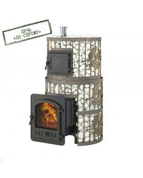 Печь для бани Эверест "Легкий пар Профи" Ковка Б/В (по-серому)-foto2