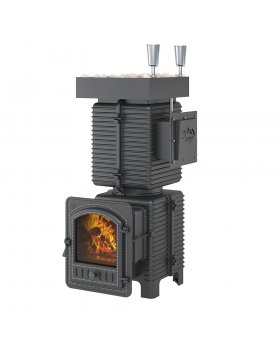 Печь для бани Эверест "Легкий пар Профи" под обкладку (чугунная закрытая каменка)-foto5