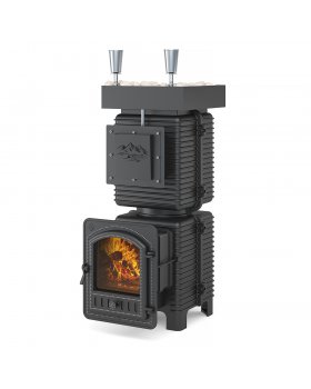 Печь для бани Эверест "Легкий пар Профи" под обкладку (чугунная закрытая каменка)-foto2