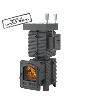 Печь для бани Эверест "Легкий пар Профи" под обкладку (чугунная закрытая каменка)