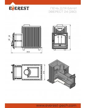 Печь для бани Эверест 24 (280)-foto3