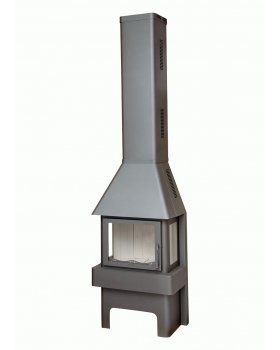 Камин БАВАРИЯ ТРИ СТЕКЛА графит