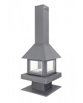 Камин ЭКЛИПС ОСТРОВНОЙ 4D графит