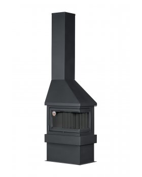 Камин ПРАГА УГЛОВОЙ правый черный, шамот черный Камин ПРАГА УГЛОВОЙ правый черный, шамот черный