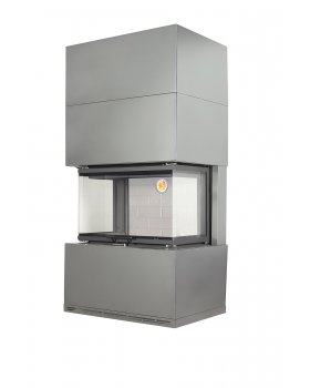 Камин РОДОС 800 ГРАФИТ белый шамот