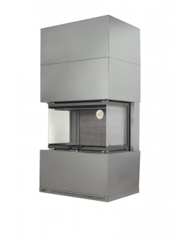 Камин РОДОС 800 ГРАФИТ черный шамот