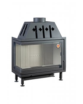 Каминная топка Экокамин Альфа 1000 L два стекла левая