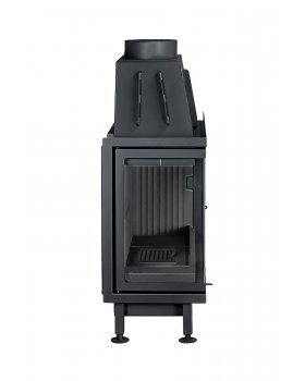 Каминная топка Экокамин Альфа 1000 LB два стекла левая черный шамот-foto6