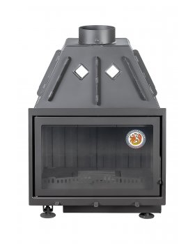 Каминная топка Экокамин Альфа 700-150 B принтинг черный шамот-foto2