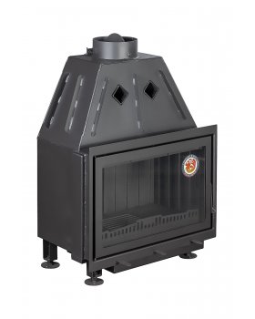 Каминная топка Экокамин Альфа 700-150 B принтинг черный шамот-foto3