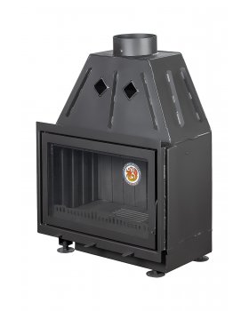 Каминная топка Экокамин Альфа 700-150 B принтинг черный шамот-foto7