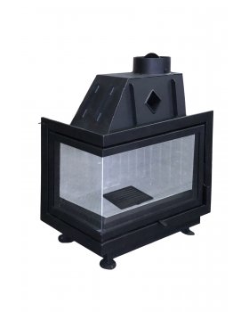 Каминная топка Экокамин Альфа 700 L два стекла левая