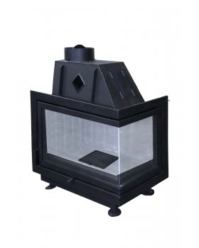 Каминная топка Экокамин Альфа 700 R два стекла правая