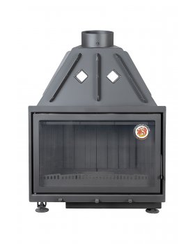 Каминная топка Экокамин Альфа 800 B черный шамот-foto2