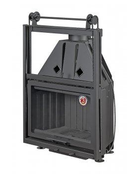 Каминная топка Экокамин Альфа 800 KВ с контргрузом черный шамот-foto7