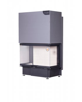 Каминная топка Экокамин ДЕЛЬТА 1000 три стекла принтинг