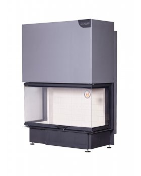 Каминная топка Экокамин ДЕЛЬТА 1200 три стекла принтинг