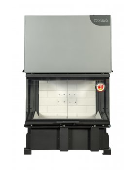 Каминная топка Экокамин ДЕЛЬТА 800 три стекла принтинг-foto2