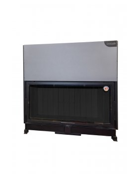 Каминная топка Экокамин ВЕГА 1600 B чёрный шамот подовое горение