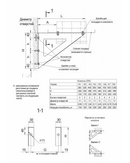 Консоль К1 (2 шт) 280 мм-foto2