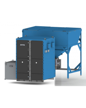 Котел с двумя горелками Robot - 400-2 два шнека, уголь-пеллеты Бункер 6000 л-foto2