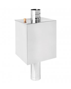 Бак нержавейка на трубе 80л д.120 (Прямоугольный) (AISI 439)