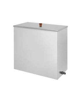 Бак нерж. 80л (Прямоуг.) (AISI 439) (плоское дно, 1 штуцер '1/2')