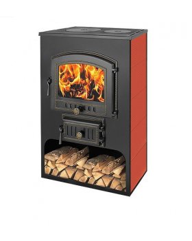 Печь-Камин ВЕЗУВИЙ ПК-03 (224) с плитой красный 12 кВт Печь-Камин ВЕЗУВИЙ ПК-03 (224) с плитой красный 12 кВт