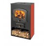 Печь-Камин ВЕЗУВИЙ ПК-03 (224) с плитой красный 12 кВт