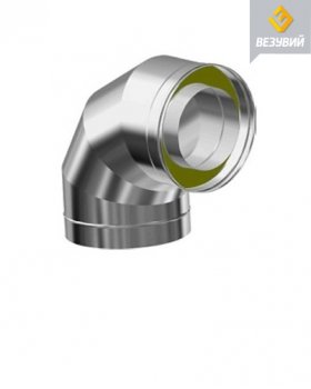 Сэндвич-колено Нерж+Нерж (AISI 430/0,8мм) 90* 3 секции д.115х200