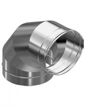 Колено нерж. (AISI 430/0,8мм) 90* 3-х секц. д.250