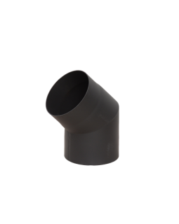 Отвод LAVA черный 45°, сталь 2 мм, d120мм