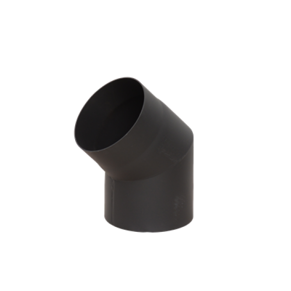 Отвод LAVA черный 45°, сталь 2 мм, d150мм