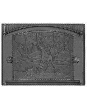 Дверка ДТК-2 (Р) каминная с рисунком крашенная (375х300) (ДК-2)