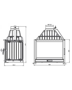 Каминная топка NORDflam LA BRAISE 700 14 кВт-foto2