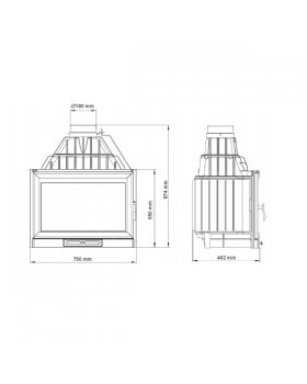 Каминная топка NORDflam REMUS 16 кВт-foto2