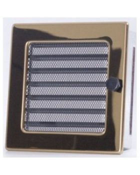 Вентиляционная решетка Золото с жалюзи 17*17