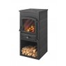 Печь-камин Etna (БКД) с плитой "Антрацит" высокая d 115мм