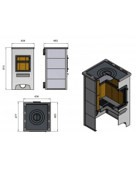 Печь-камин Etna (ДТ-4С)-foto2