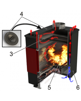 Печь отопительная КОНВЕКТИКА Варна 100 Ч (с конфоркой)-foto2