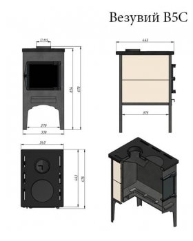 Печь отопительная Везувий В5С-foto2
