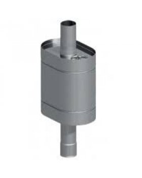 Бак нержавейка на трубе 55л д.115 (Овальный) (AISI 439)