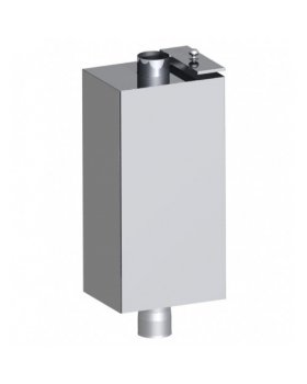 Бак нержавейка  на трубе 80л д.120 (Прямоугольный) (AISI 439)