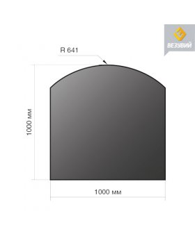 Лист напольный под печь сталь 1000*1000*2 R641