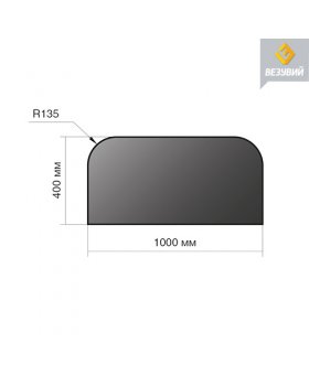 Лист предтопочный сталь 400*1000*2 R135