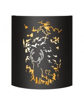 Абажур BLACK (AISI 430) тип  4 "Олени в лесу"