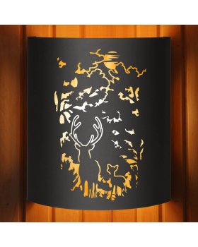 Абажур BLACK (AISI 430) тип  4 "Олени в лесу"-foto2