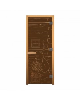 ДС Бронза Матовая "МИШКА" 190х70 (8мм, 3 петли 716 CR) (ОСИНА) Пр